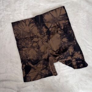 Brown Marble Seamless Scrunch Workout Shorts Size M/L
